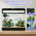 3 Gallon Fish Tank Starter Kit, Beginner Aquarium for Betta, Black
