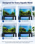 6 Gallon Glass Fish Tank 5 Gallon Open-Back Lid, Small Aquarium Fish Bowl Cube for Betta Goldfish Snails Shrimp Aquatic 