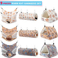Abbylike 9 Pieces Rat Hammock 3 Tier Guinea Pig Ferret Hammocks Small Pet Hanging Tunnel Glider Toy Guinea Pig Ferret Hi