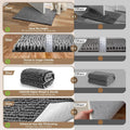 EHEYCIGA Super Absorbent Dog Door Mat for Muddy Paws 30x20 Inch Indoor, Front Doormat Outside Entrance, Quick Dry Chenille Washable Dog Crate Bed, Non-Slip Pet Rug Mud Mat Outdoor Entryway, Grey