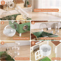 Acrylic Hamster Cage Clear Hamster Habitat with Running Wheel & Hideout