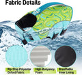 BRKURLEG Dog Life Jacket, Dog Life Vest for Swimming & Boating with High Buoyancy & Rescue Handle for Small Medium Large