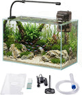 5 Gallon Glass Aquarium Starter Kit, Rimless Fish Tank