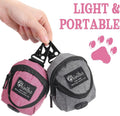 Talltalk 2 Pieces Dog Treat Pouch Pet Dog Poop Holder, Pink,Grey
