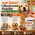 Turkey Tail Mushroom for Dogs & Cats, Immune & Gut Mushroom Chews for Dogs