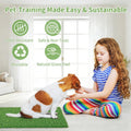 STARROAD-TIM 30 x 20 inches 2 Pack Fake Grass Pee for Dogs Artificial Grass Rug Pad for Puppy Potty Washable Grass Mat for Pet Training with Drainage Hole