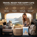 Disposable Cat Litter Box Kit Large, 6 Pack with Tofu Litter
