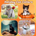 18 Pcs Holiday Cat Collars 4th of July Cat Collars Breakaway with Bell Adjustable Kitten Collar with Plastic Buckle for Holiday Pet Cat Costume,Multicolor