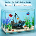 7 Pcs Shipwreck Aquarium Decorations Aquarium Plants for Fish Tank Decor