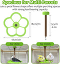 Jevnd Washable Bird Spinning Toy, 360° Rotation Parrot Perch with Anti-Slip Texture, Sturdy Hanging Parakeet Toys with 1.8'' Larger Washer Fit Most Birds Cage, Bird Cage Toy for Cockatiel Budgie