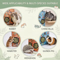 2Pcs Rabbit Hay Feeder Bag 11.8 x 9 Inch Oxford,2 Hole Guinea Pig Hay Bags Storage Dispenser for Rabbits Chinchillas Ham