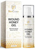 BeeCare+ Manuka Honey Wound Gel for Hot Spot Treatment for Dogs and Cats – Helps with Irritations, Cuts, Rashes, Abrasions, and Scrapes – Colloidal Silver for Dogs 2 oz