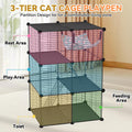 VISCOO Cat Cage(for Kitten), 3-Tier DIY Catio Cat Enclosures, 24"x16"x 36"