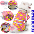 Dog Raincoat, Adjustable Rain Jacket with Hooded Double Layer for Large Medium Small Dogs Puppies, Lightweight Waterproo
