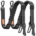 Tivray 2Pcs Dog Seat Belt, Dog Car Seat Belt Bungee, Car Harness for Pet with Buckle & Hook Latch, Safety Leash Vehicle, Adjustable Reflective Pet Vehicle Tether, 360° Swivel Lock Clasp, Black