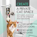 Portable Door Lock for Pets & Childproofing. No Adhesives, No Door Damage. Adjustable Cat Door Latch for Baby Proofing. 