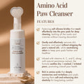 YUKIMI Premium Amino Acid Paw Cleanser with Silicone Bristle Brush for Dogs & Cats | Dermatologist Certified Hypoallerge