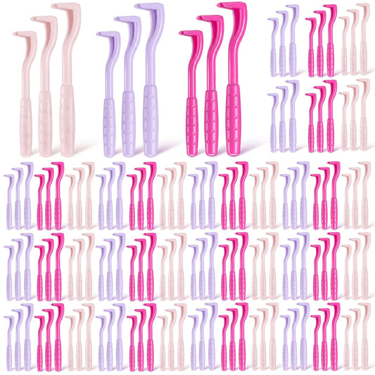 Ferrochef 120 Pcs Bulk Tick Removal Tool for Pet Stores Plastic Tick Remover Quick Puller Removal Grabber for Pet Dog Cat Human, 3 Sizes(Rose Red,Pink,Purple)