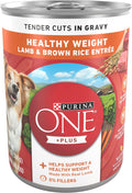 Purina ONE Plus Healthy Weight Wet Dog Food, Tender Cuts, (12) 13oz Cans