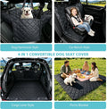 Dog Car Seat Cover for Back Seat with Safety Belt Universal Fit