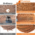 BNOSDM Rattan Bird Nest Parrot Nesting House Parakeet Nesting Soft Lovebird Warm Bed Sleeping for Parrots Bird Cage Accessories for Cockatiels Budgerigars Finches Canaries (Single-Hole Style)