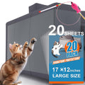 20-Pack Cat Scratch Furniture Couch Protector - Large Size 17x12inch Sofa Protectors Tape from Anti Cats Claws Scratching , Chair Corner Guards Cover for Cat Stop Scratching with 50 Twist Pins and Toy