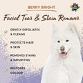 Pet Head Berry Bright Facial & Tear Stain Remover for Dogs | Blueberry Scent | Removes Tears and Stains | Neutralizes Yellow and Brassy Tones | Cleans and Protects Fur and Skin | 6.8 fl. oz.