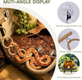 Reptile Climbing Rope Ladder with Strong Suction Cups Natural Hemp Vine Hammock & Window Bird Perch Swing for Corn Snake