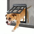 Enjoying Dog Door for Screen Doors, Passage Opening 11.2" x 14.4", Access Freely, Magnetic Swing Flap, Large Pet Door for Sliding Screen Doors, Lockable, Black