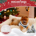AIITLE Christmas Plush Small Dog Harness and Leash Set for Winter