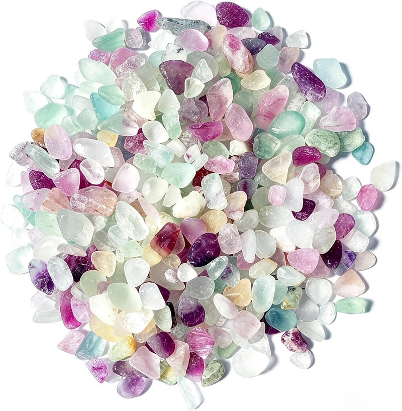 Aquarium Gravel,Rocks for Plants Indoor,0.44lb Fluorite Aquarium Gravel Rocks,Crystal Chips Stone Crushed Quartz for Cra