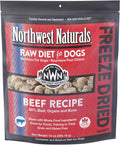 Northwest Naturals Freeze-Dried Beef Dog Food - Bite-Sized Nuggets - Grain-Free, High-Protein, Raw Diet, Human-Grade Ingredients, All Natural, Premium Quality, Healthy & Nutritious - 12 Oz