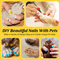 Cherocito Dog Nail Polish Pens Quick Dry,12 Colors Safe Dog Nail Polish Set to DIY Pretty Nails, Ideal Gifts for Dogs Cats Light Dark Nails, Odorless, Non-Toxic, Water-Based Pet Nail Accessories Set