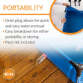 K&H Dog Pool, Portable Pet Bath, Large 42x30in Chill Blue