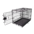 Amazon Basics Portable, Foldable Metal Wire Dog Crate with Removable Tray, Single Door, Divider Panel, Quick Setup, 30 x 19 x 21 in, Black