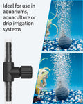Pawfly Aquarium Air Control Valves for 3/16" ID Airline Tubing Single Way Plastic Air Flow Controllers Regulators Adjust