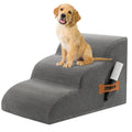 Romrol Dog Stairs Ramp for High Bed, 33D Pet Stairs Steps 15.7” H with Durable Non-Slip Waterproof Fabric Cover, Dog Slope Stairs to Bed for Small Dogs and Cats or Pets Joints, 3-Steps