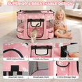Homimp Portable Pet Playpen for Indoor Cats & Puppies, Foldable Dog Playpen Outdoor Tent Crate Cage with Pee Pad & Carry