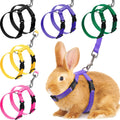 Outus 5 Pieces Adjustable Rabbit Harness and Leash Set, Lovely Color