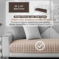 Aucrovee Velvet Washable Couch Cover for Pets Dogs, Non Slip Sectional Sofa Covers for 3 Cushion Couch Sofa L Sharped Sofa Slipcovers, Furniture Protector (1 PCS 36"x94", Khaki)