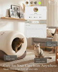 Furrytail Automatic Litter Box Self Cleaning, Odor& App Control, Gray