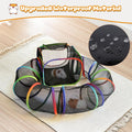 Guinea Pig Playpen with Tunnel, Rainbow Playpen with 98.4" Extended Tube & Open Side, Rabbit Playpen for Bunny, Hamster,