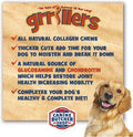 Beef Rawhide Grillers, All-Natural Dog Chews, 12 Oz