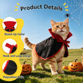 LESYPET Cat Halloween Costume Vampire Cape Pet Halloween Devil Cloak Cosplay for Kitten