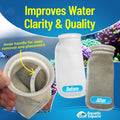 Aquatic Experts Felt Filter Socks – 4 Inch Ring Style, 200 Micron Aquarium Filter Sock for Sumps & Aquariums (4" x 14", 