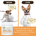 Wholistic Pet Organics Vitamin C Powder for Dogs & Cats - Cat & Dog Allergy & Itch Relief - Vitamin C Immune Support Supplement - Itchy Skin Support for Seasonal Dog Allergy Relief - 8 oz - 227 Scoops