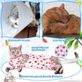 Kacctyen 6 Pack Cat Recovery Suit After Surgery Anti Licking,Fruit