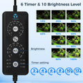 Aquarium Fish Tank LED Light - 18W Clip on Plants Lamp with Timer DIY Mode