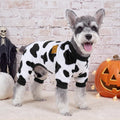 XPUDAC Cow Dog Sweater, Dog Winter Clothes for Small Medium Dogs Girl Boy Fleece Pet Pajamas for Winter Christmas, Mediu