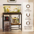 Bestier 20-29-37 Gallon Fish Tank Stand with Power Outlet, Rustic Brown